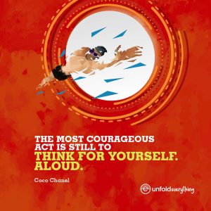 The Most Courageous - Desk Quote Artwork