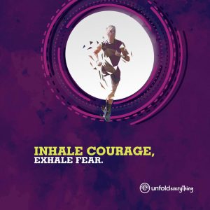 Inhale Courage Exhale - Desk Quote Artwork