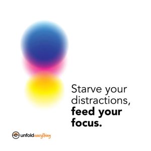 Starve Your Distractions - Desk Quote Artwork