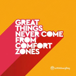 Great Things Never - Desk Quote Artwork