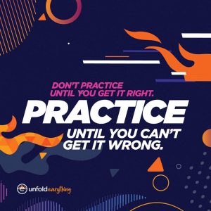 Don't Practice Until - Desk Quote Artwork