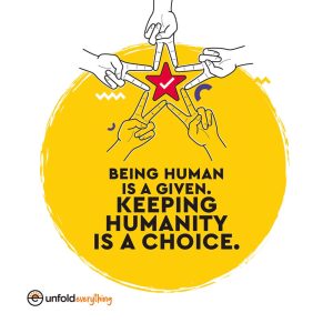 Being Human Is - Desk Quote Artwork