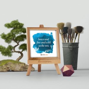 Brave And Free - Desk Quote Artwork