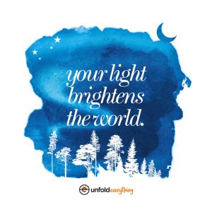 Your Light Brightens - Desk Quote Artwork