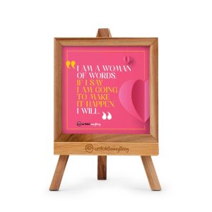 Woman Of Words - Desk Quote Artwork