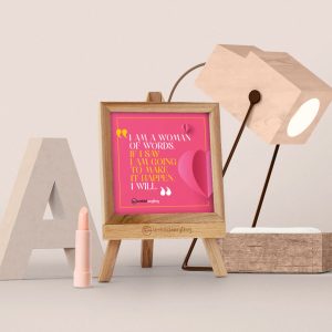 Woman Of Words - Desk Quote Artwork