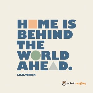 Home Is Behind - Desk Quote Artwork