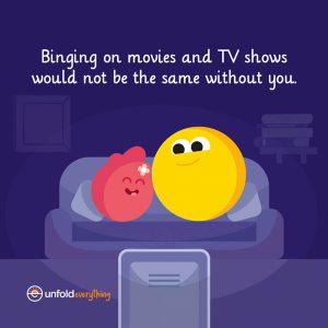 Binging On Movies - Desk Quote Artwork