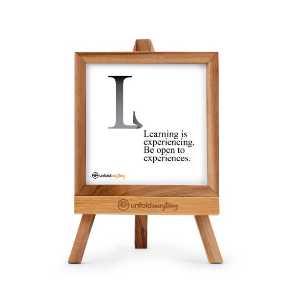 Learning Is Experiencing - Desk Quote Artwork