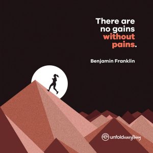 No Gains Without - Desk Quote Artwork