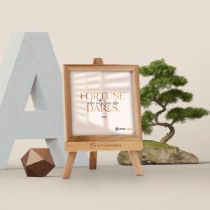 Fortune Sides With - Desk Quote Artwork