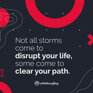 Not All Storms - Desk Quote Artwork