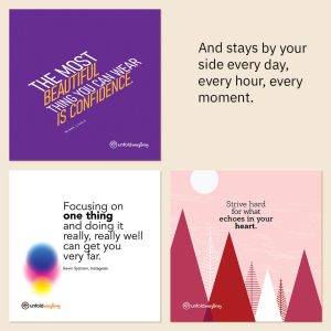 The Difference Between - Collection of 6 Desk Quote Artworks