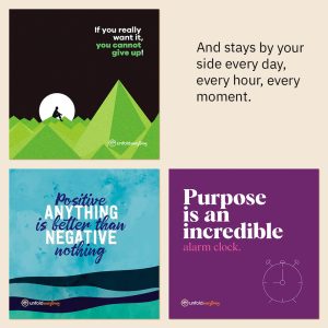 Purpose Is An - Collection of 6 Desk Quote Artworks