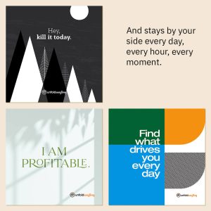 I Am Profitable - Collection of 6 Desk Quote Artworks