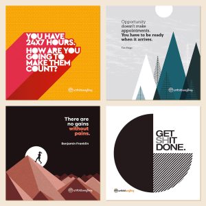 Life Is Tough - Collection of 12 Desk Quote Artworks