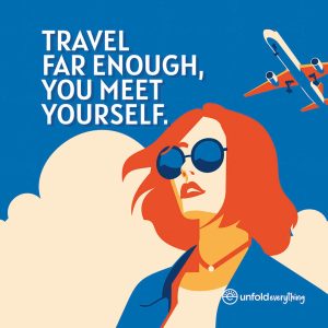 Travel Far Enough – Framed Wall Poster