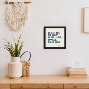 A Home Is - Framed Wall Poster