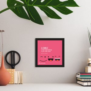 A Smile Is - Framed Wall Poster