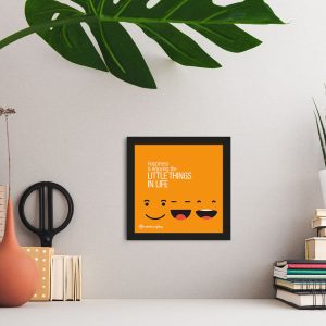 Happiness Is Enjoying - Framed Wall Poster