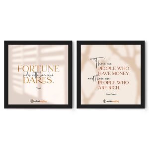 Fortune Sides With - Collage of 2 Framed Wall Posters
