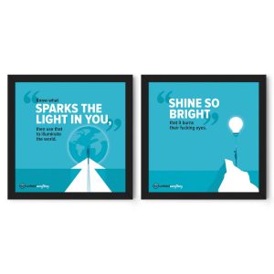 Know What Sparks - Collage of 2 Framed Wall Posters