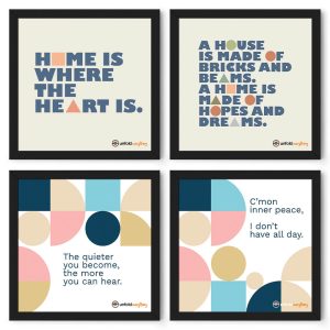 A House Is - Collage of 4 Framed Wall Posters