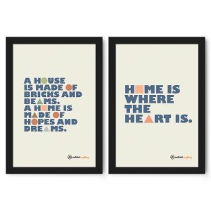 Home Is Where - Collage of 2 Framed Wall Posters
