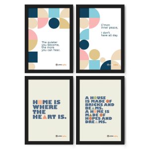 Home Is Where - Collage of 4 Framed Wall Posters